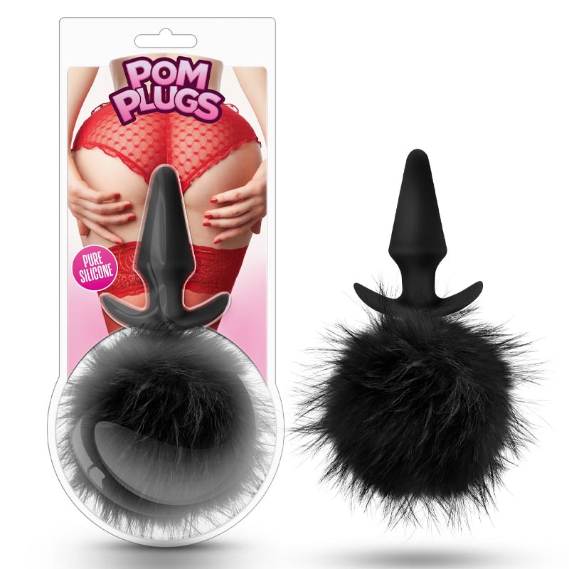 Pom Plugs - Fur Pom Pom - Burgundy
