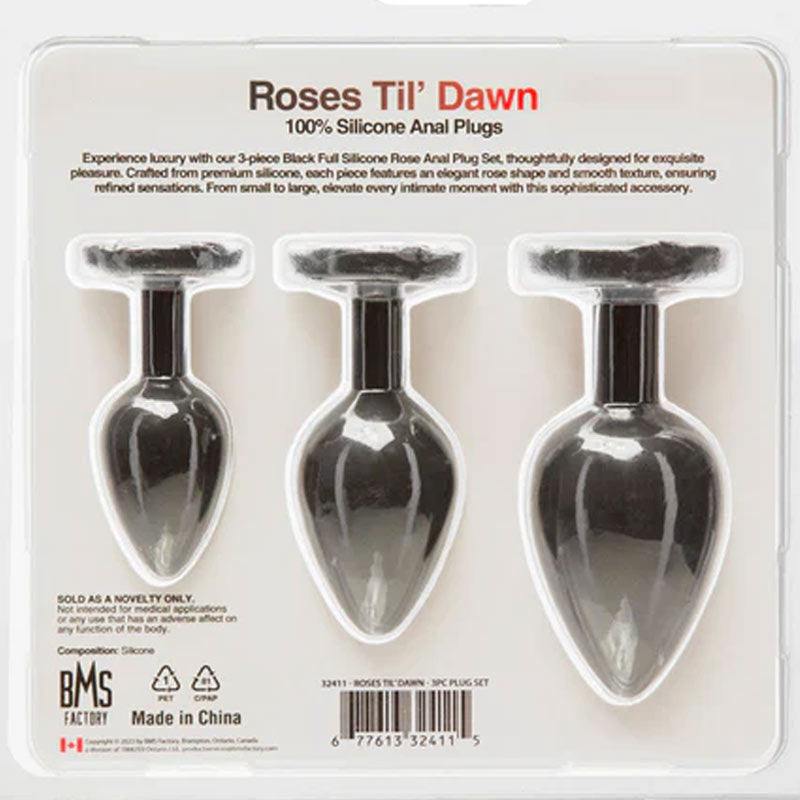 Roses Til`Dawn Silicone Anal Plug Set