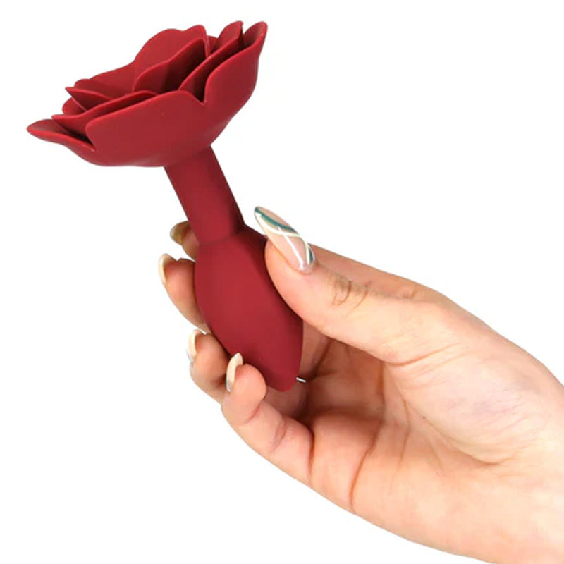 Red Rose Silicone Anal Plug
