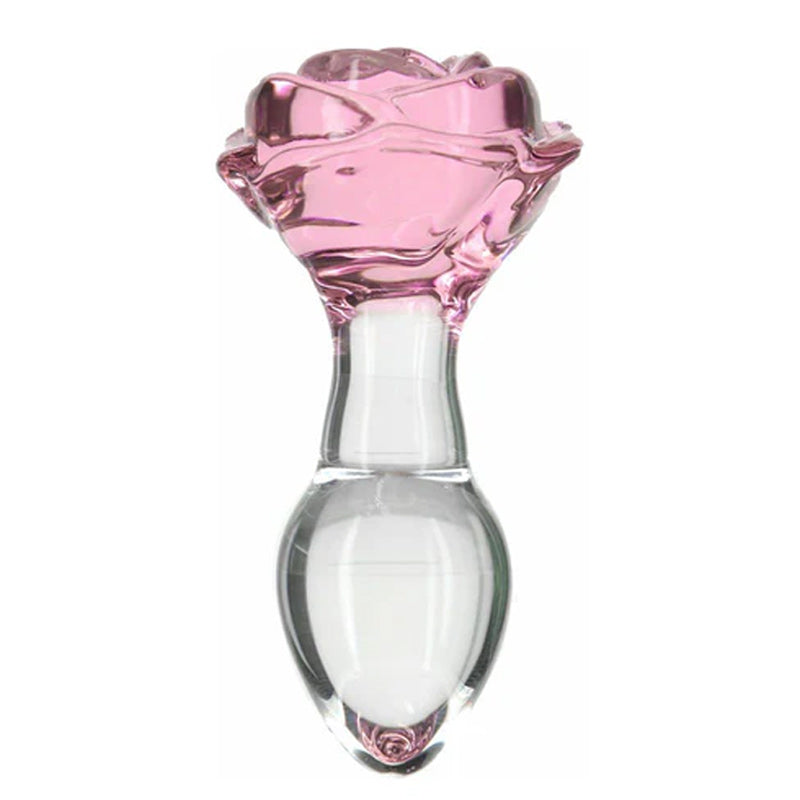 Rosy Luxurious Glass Anal Plug