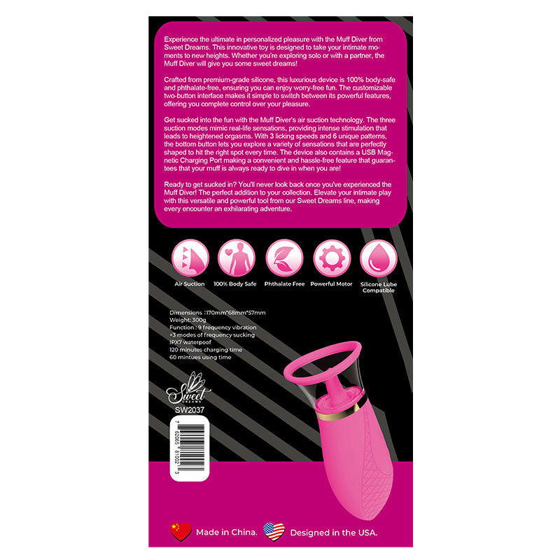 Sweetdreams Muff Diver – Air Suction Vibrator