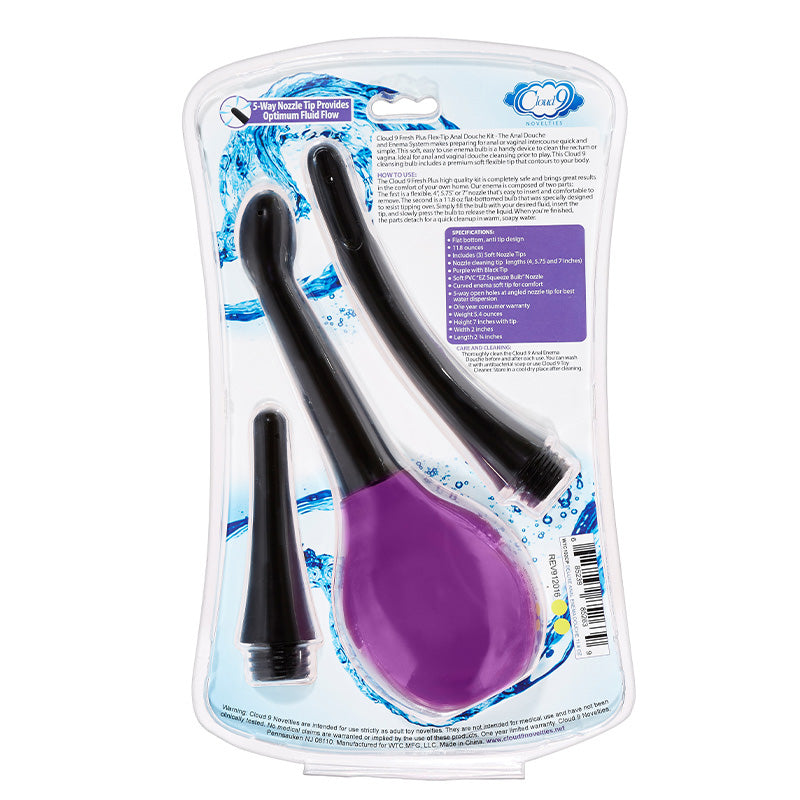 Cloud 9 Novelties Deluxe Soft Tip Enema With 2 Bonus Tips