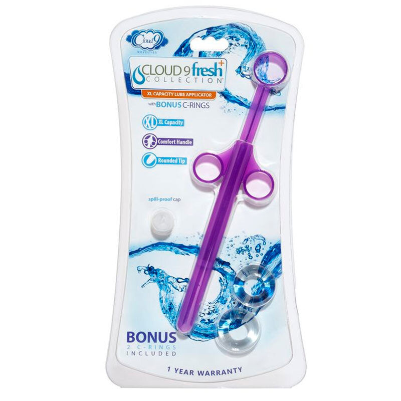 Premium Xl Lube Applicator With 2 Bonus Cockrings