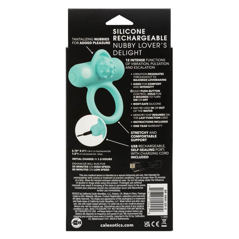 Silicone Rechargeable Nubby Lovers Delight