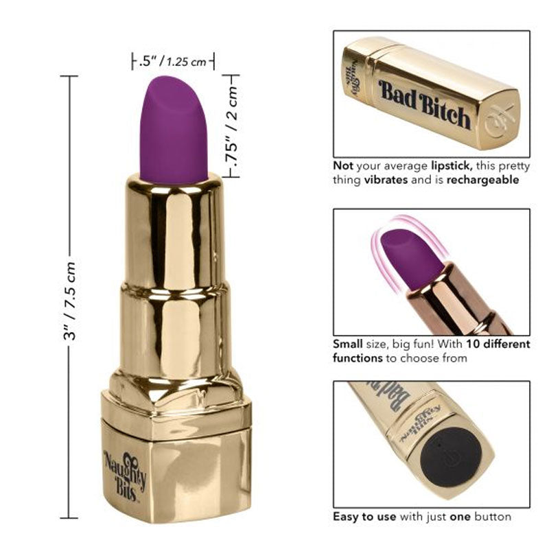 Naughty Bits Bad Bitch Lipstick Vibrator