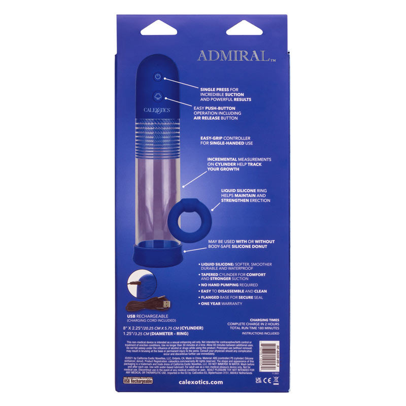 Admiral Rechargeable Rock Hard Pump Kit
