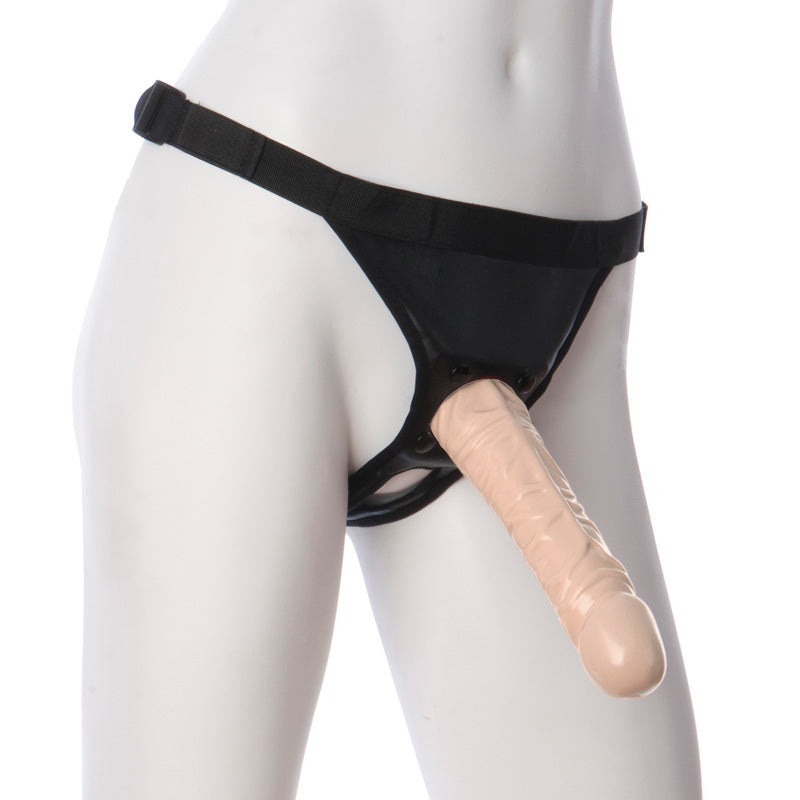 Vac-U-Lock Ultra Harness With 8 Inch Realistic Dong - Non-retail Packaging