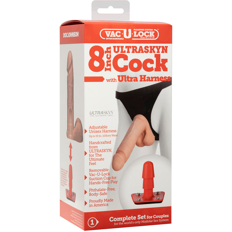 Vac-U-Lock Ultra Harness With Realistic Cock - Non-retail Packaging