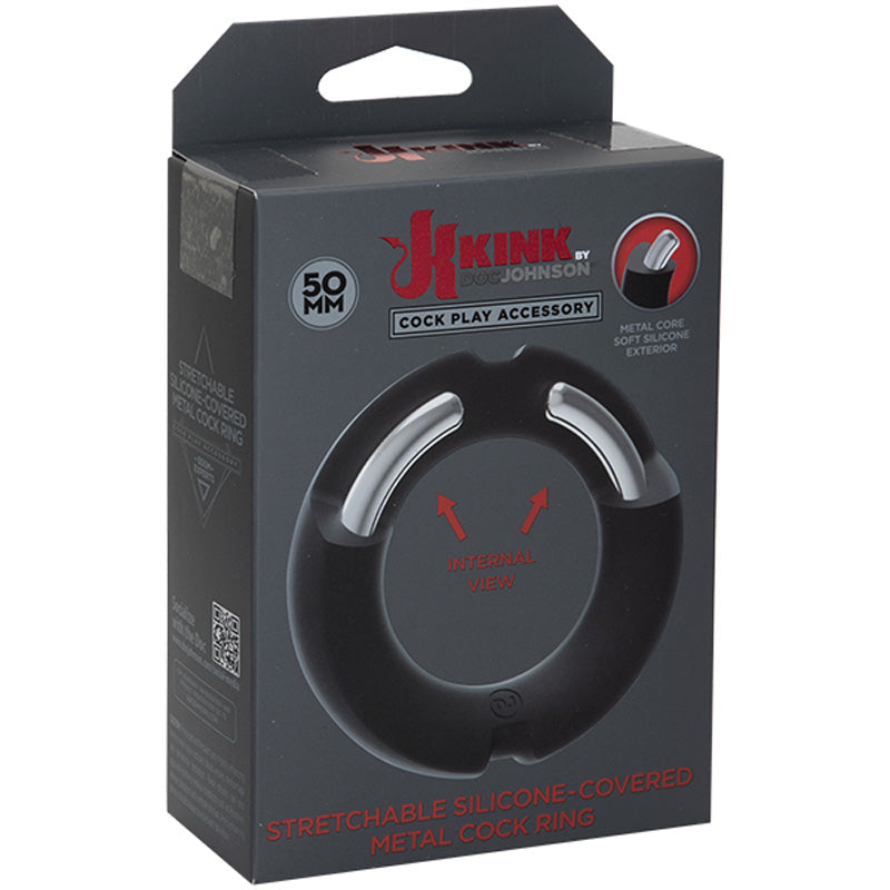 Kink - Silicone-Covered Metal Cock Ring - 50mm