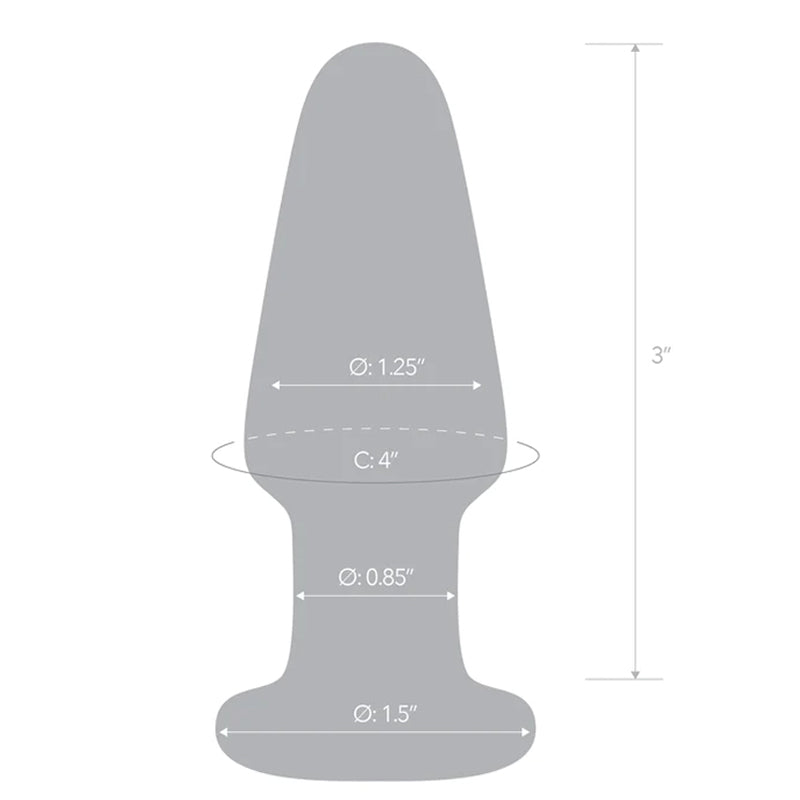 3.5 Inch Glass Butt Plug