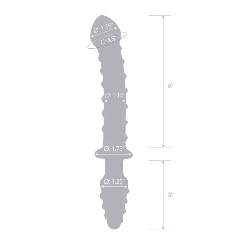 10 Inch Mr. Swirly Double Ended Glass Dildo & Butt Plug