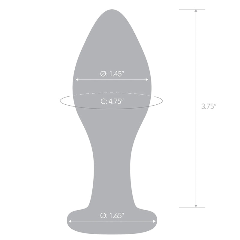 4 Inch Classic Glass Butt Plug