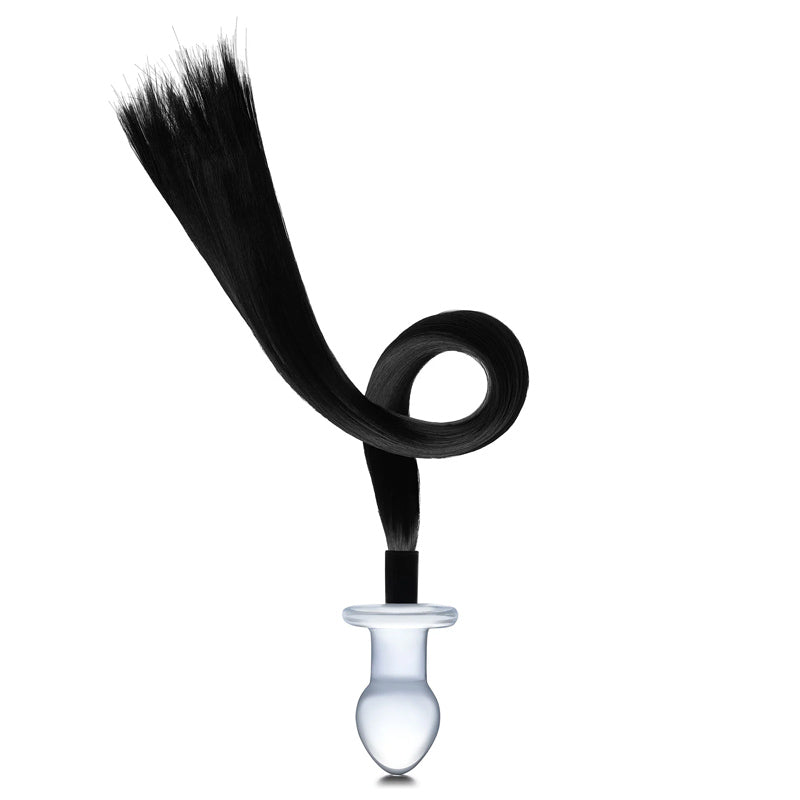 3 Inch Horse Tail Glass Butt Plug