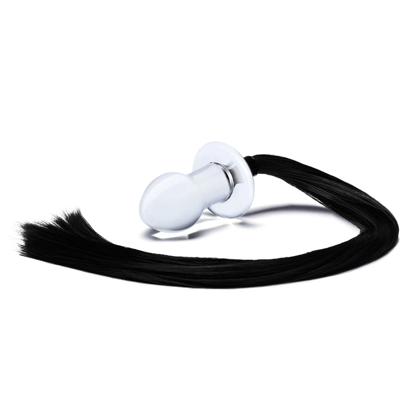 3 Inch Horse Tail Glass Butt Plug