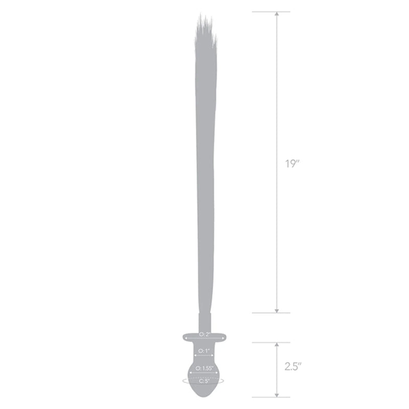 3 Inch Horse Tail Glass Butt Plug