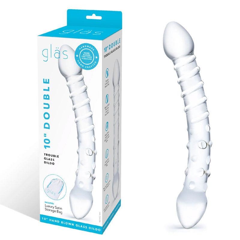Double Trouble Glass Dildo