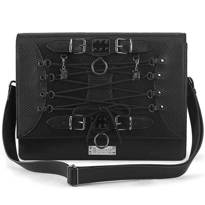 Demonia Faux Leather Large Crossbody Adjustable Shoulder Strap Bag