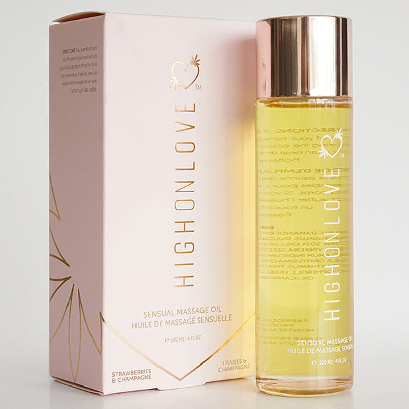 High On Love CBD Infused Massage Oil 4oz.