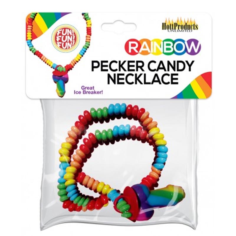 Rainbow Cock Stretchy Candy Necklace
