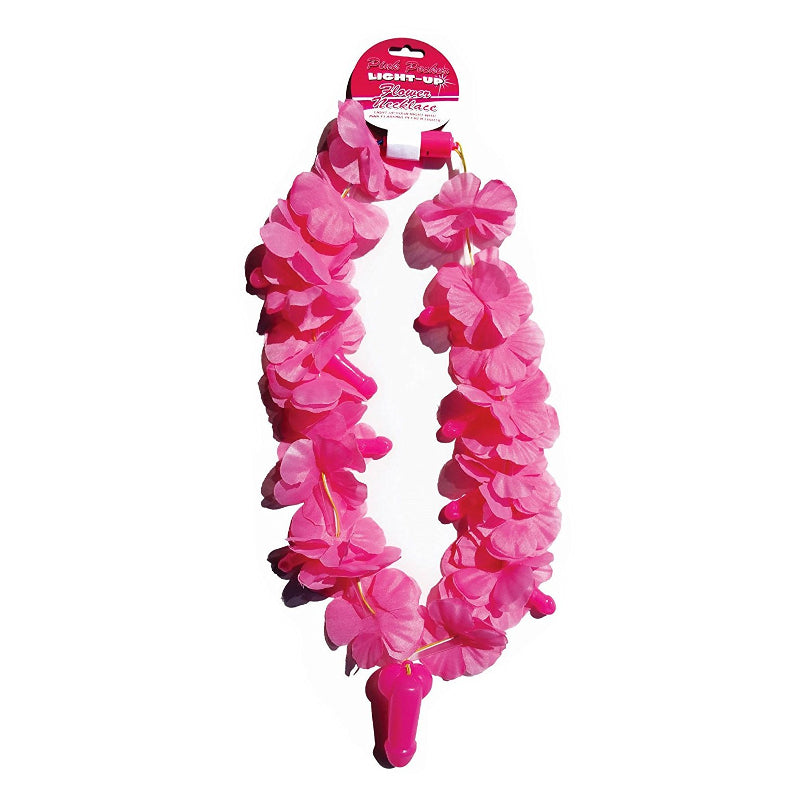 Pink Light Up Flower Pecker Necklace