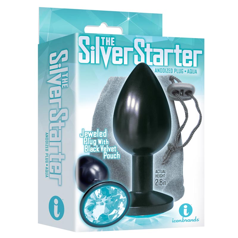 The 9s The Silver Starter Bejeweled Stainless Steel Plug