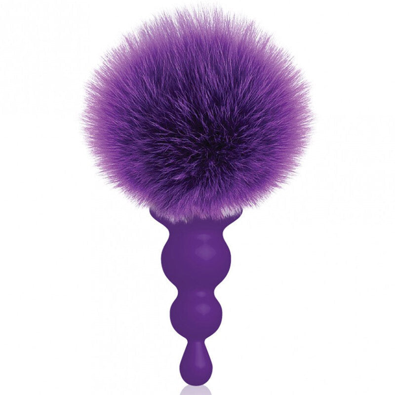 The 9's Cottontails Silicone Bunny Tail Beaded Butt Plug
