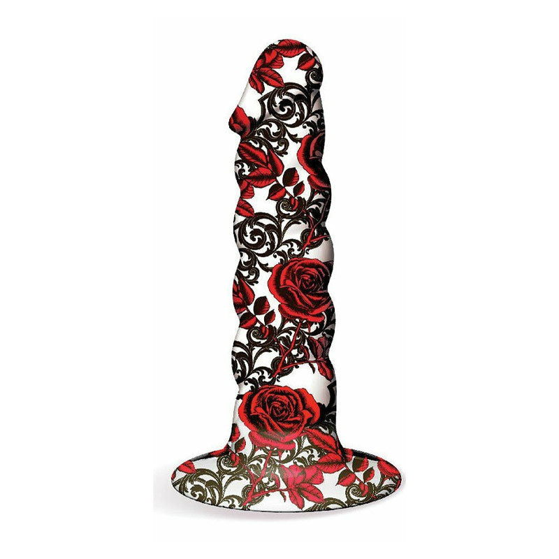 Iron Rose Twisted Silicone Dildo