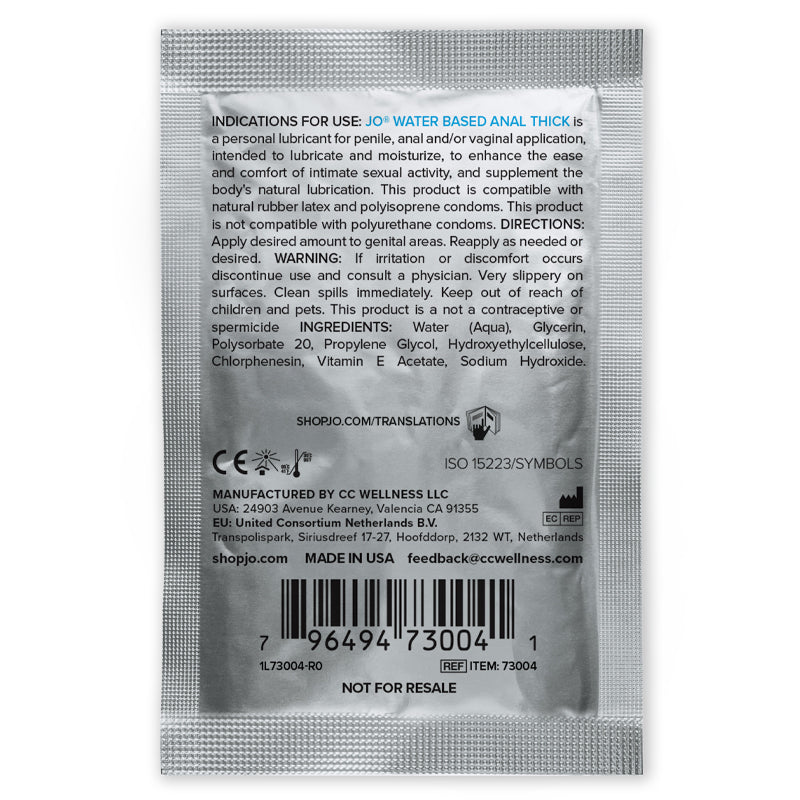 JO H2O Anal Thick Original Lubricant