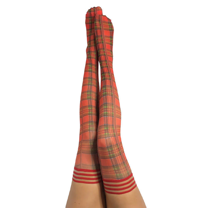 Kixies Grace Red Plaid Tights