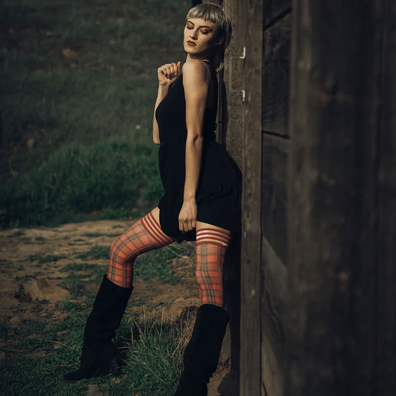 Kixies Grace Red Plaid Tights