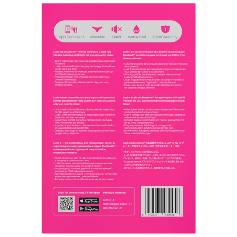 Lovense Lush 4 - Bluetooth Vibrator