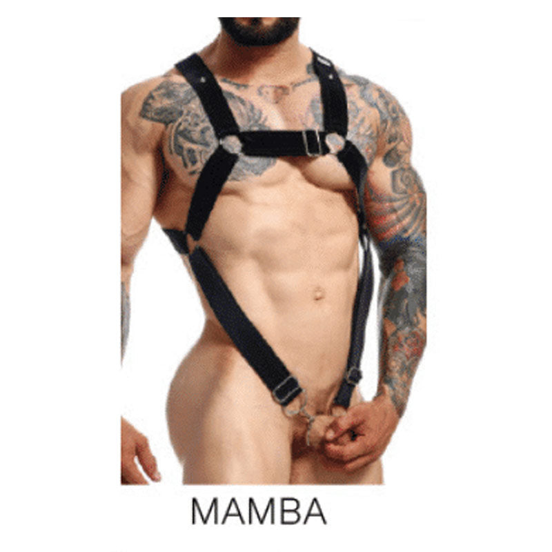 DNGEON Cross Cockring Harness by MOB