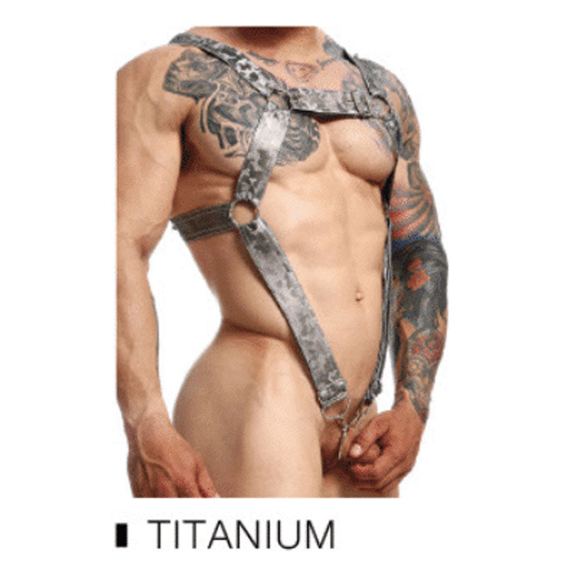 DNGEON Cross Cockring Harness by MOB