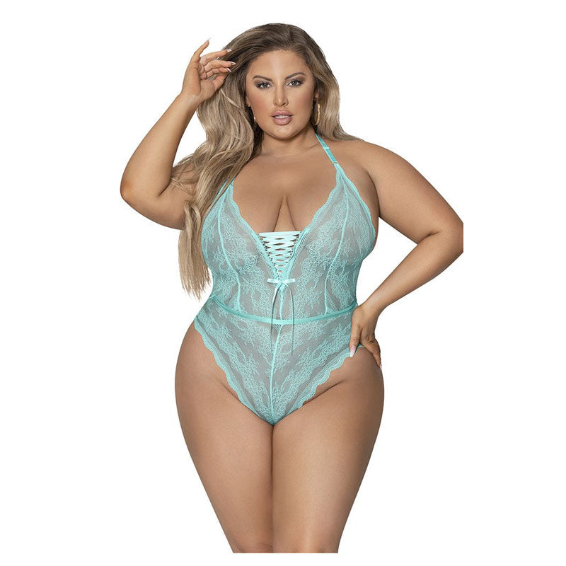 Seabreeze Strappy Back Teddy with Snap Crotch