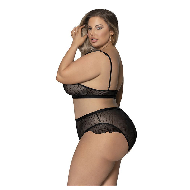 Girl Next Door Flutter Sleeve Keyhole Bralette And Panty Set