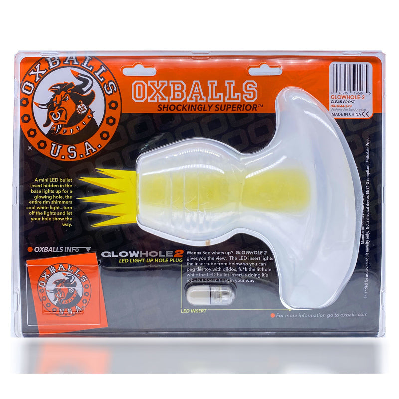 Oxballs Glowhole Hollow Buttplug With LED Insert