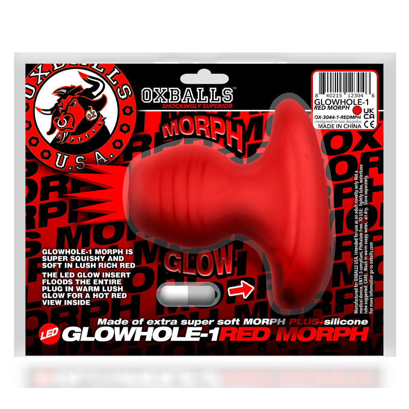 Oxballs Glowhole Morph Hollow Buttplug With LED Insert