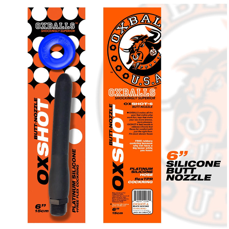Oxballs Oxshot Butt-Nozzle Shower Hose And Flex Cockring