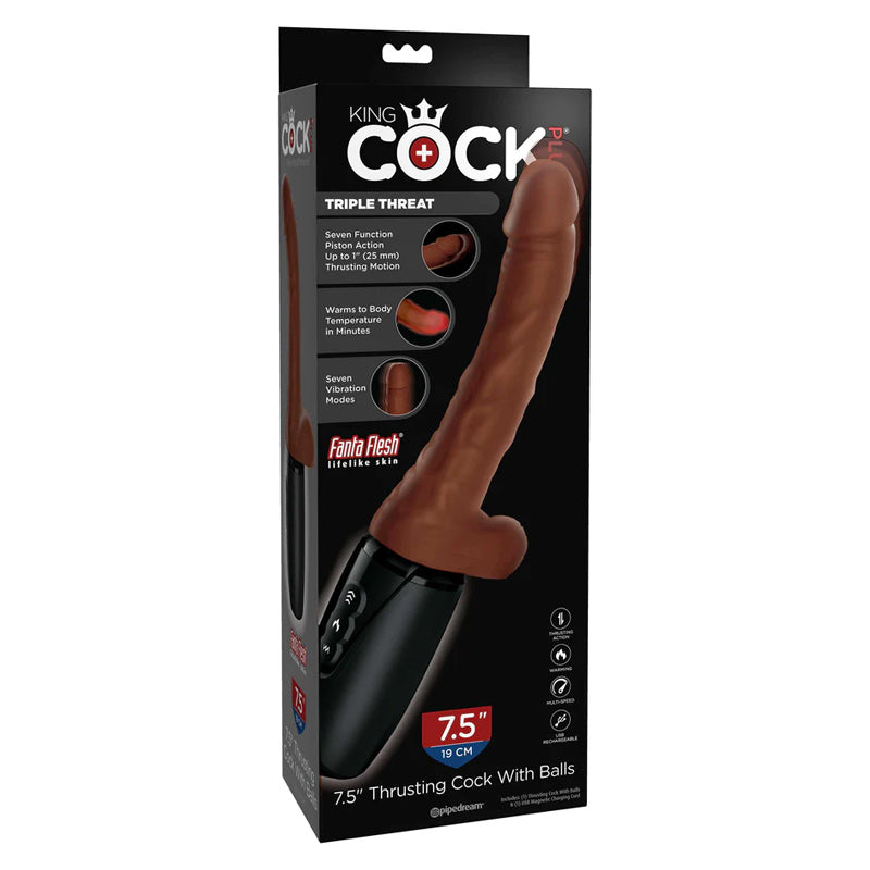 King Cock Plus 7.5" thrusting Cock with Balls