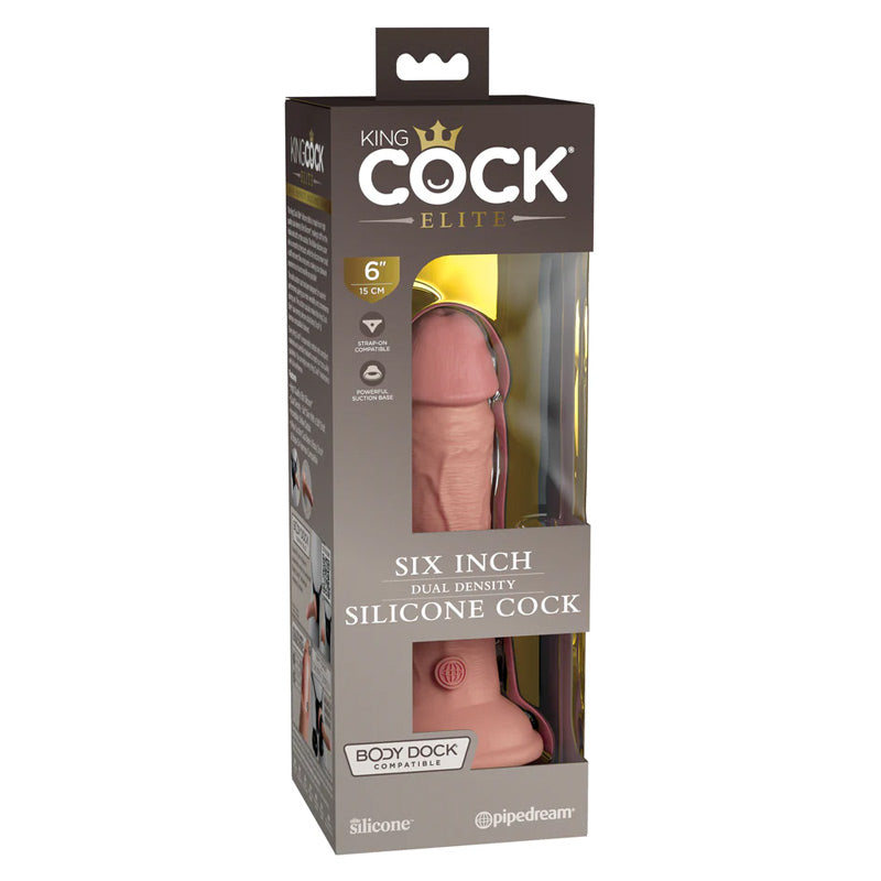 King Cock Elite 6"Dual Density Silicone Cock