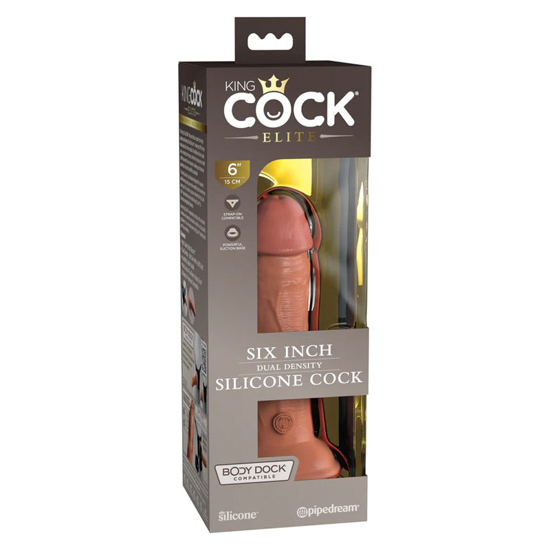 King Cock Elite 6"Dual Density Silicone Cock