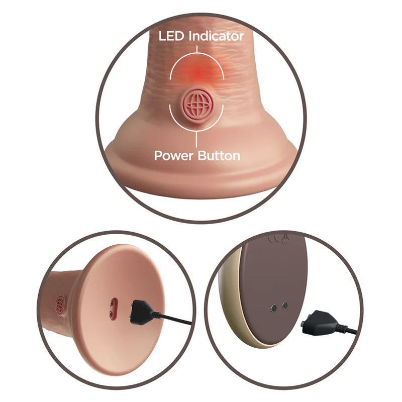King Cock Elite Dual Density Vibe Silicone Cock