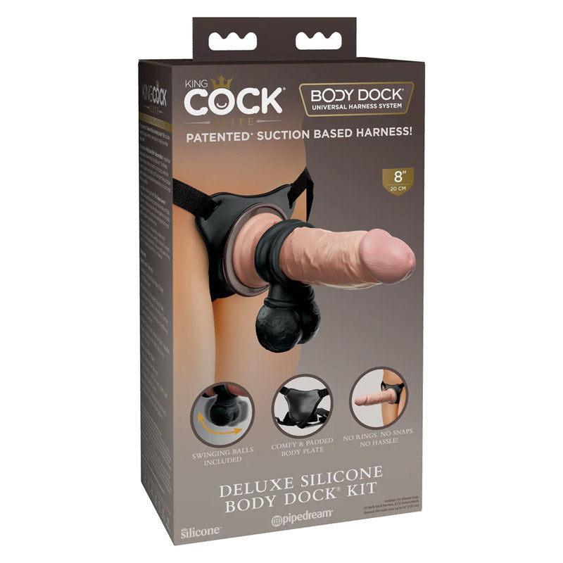 King Cock Elite Deluxe Silicone Body Dock Kit
