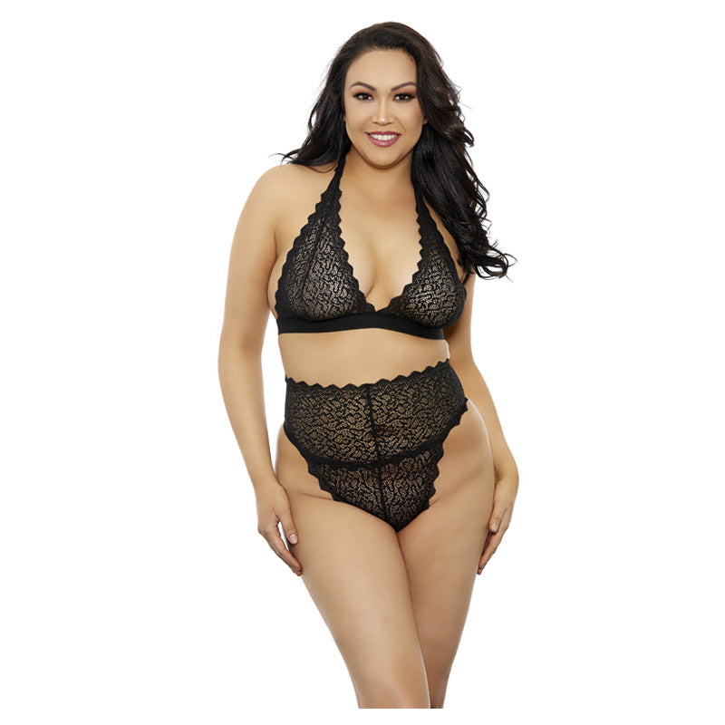 Popsi Lace Bra & Panty Set Plus Size