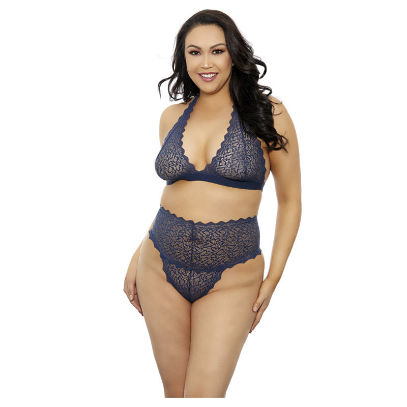 Popsi Lace Bra & Panty Set Plus Size