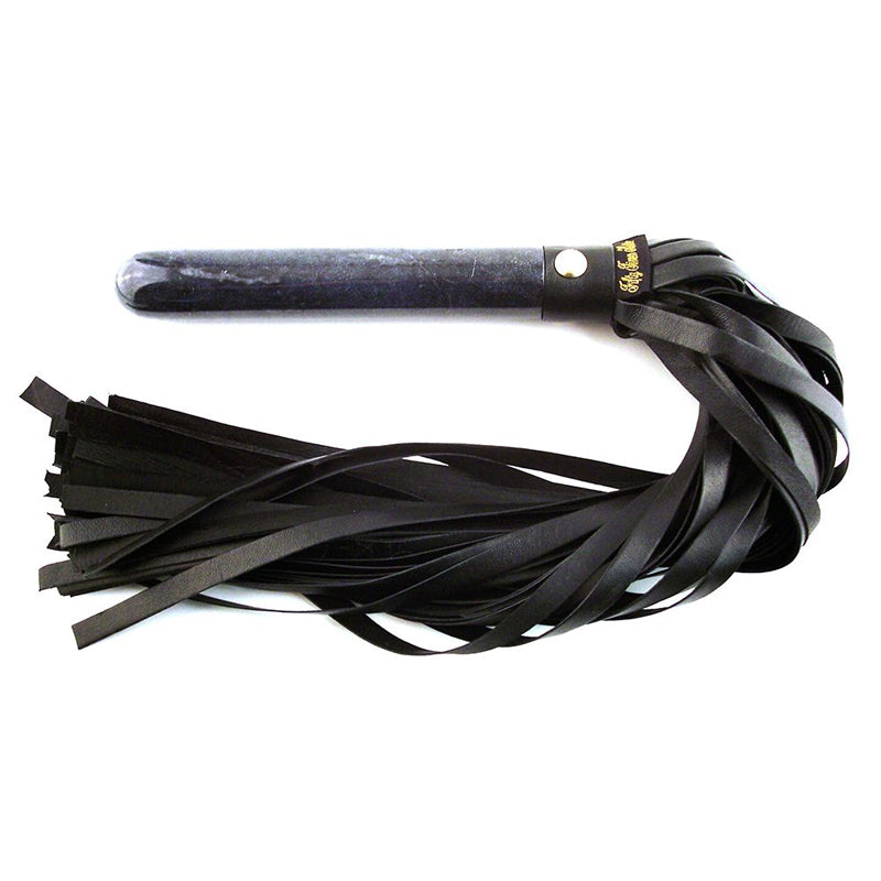 Rouge Garments Marble Look Handle Leather Flogger