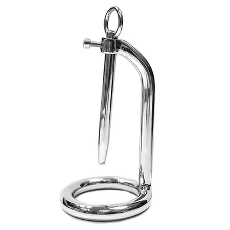 Rouge Garments Stainless Steel Chastity Cage and Urethral Probe