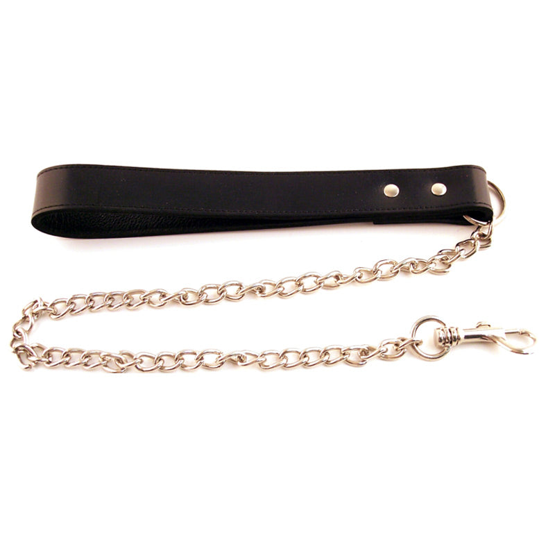 Rouge Garments Leather Dog Lead with Chain