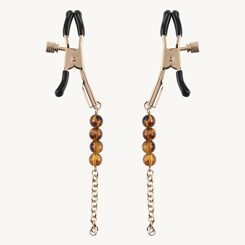 Sportsheet Sincerely Amber Beaded Nipple Clamps