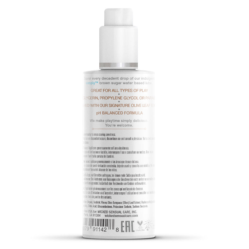 Wicked Simply Aqua Brown Sugar Flavored Water Based Lubricant